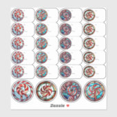 Glas in lood Candy Cane Gift Label (Vel)