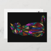 Glas in lood Cat Briefkaart (Voorkant / Achterkant)