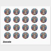Glas in lood Cat Ronde Sticker (Vel)