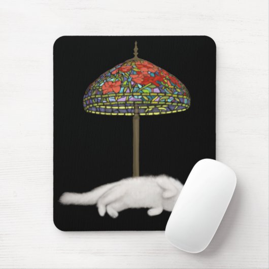 Glas in lood Cat Sunlamp Mousepad Muismat (Met muis)