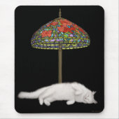 Glas in lood Cat Sunlamp Mousepad Muismat (Voorkant)