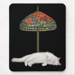 Glas in lood Cat Sunlamp Mousepad Muismat