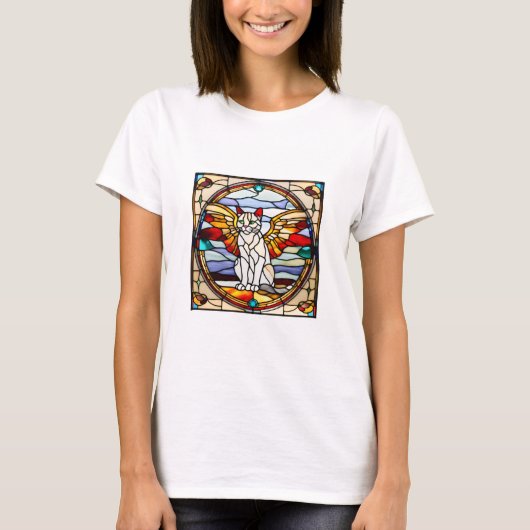 Glas in lood Cat T-shirt (Voorkant)