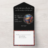 Glas in lood Cauldron All In One Uitnodiging (Binnen)