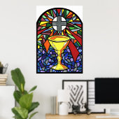 Glas in lood Chalice Art Poster (Thuiskantoor)