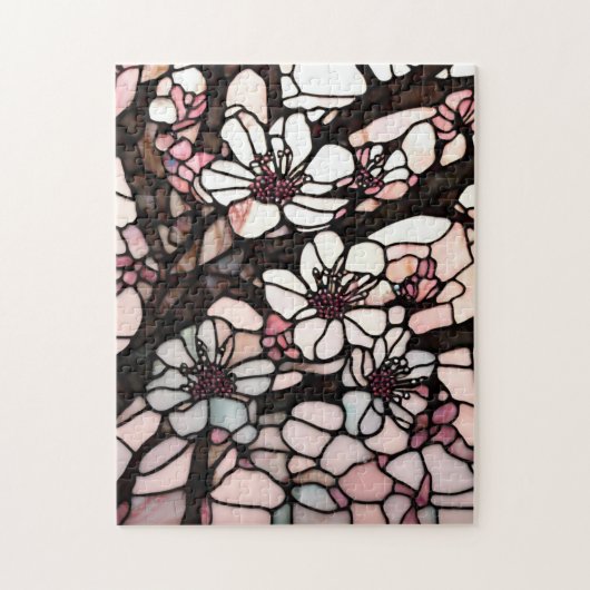 Glas in lood Cherry Blossom Legpuzzel (Verticaal)