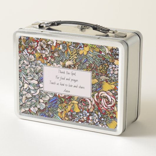 Glas in lood Christelijke Kinder Lunch Tijd Gebed