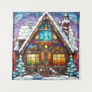 Glas in lood Christmas Art Tapestry Wandkleed