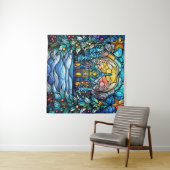 Glas in lood Christmas Art Tapestry Wandkleed (In Situ (horizontaal))
