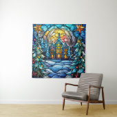 Glas in lood Christmas Art Tapestry Wandkleed (In situ)