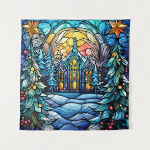 Glas in lood Christmas Art Tapestry Wandkleed