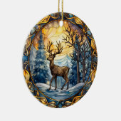 Glas in lood Christmas Deer Ornament (Rechts)