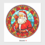 Glas in lood Christmas Santa 3D Ornament-67670 Sticker<br><div class="desc">Glas in lood Christmas Santa 3D Ornament-67670</div>