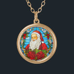 Glas in lood Christmas - Santa 3D Ornament-67673 Goud Vergulden Ketting<br><div class="desc">Glas in lood Christmas - Santa 3D Ornament-67673</div>