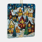 Glas in lood Christmas Scene Ornament (Rechts)