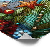 Glas in lood Christmas Scene Poster (Hoek)