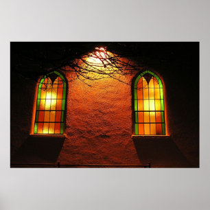 Glas in lood Church Poster