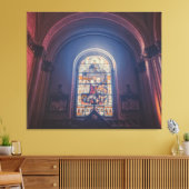 Glas in lood Church Window Canvas Afdruk (Insitu (Woonkamer))