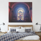 Glas in lood Church Window Canvas Afdruk (Insitu (Slaapkamer))