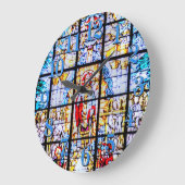 Glas in lood Church Window, Greenwich, Verenigd Ko Grote Klok (Hoek)