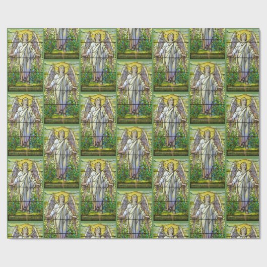 Glas in lood Church Window Resurrection Angel Cadeaupapier (Vlak)