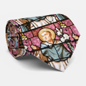 Glas in lood Church Window Rosary St. Dominic Stropdas (Opgerold)