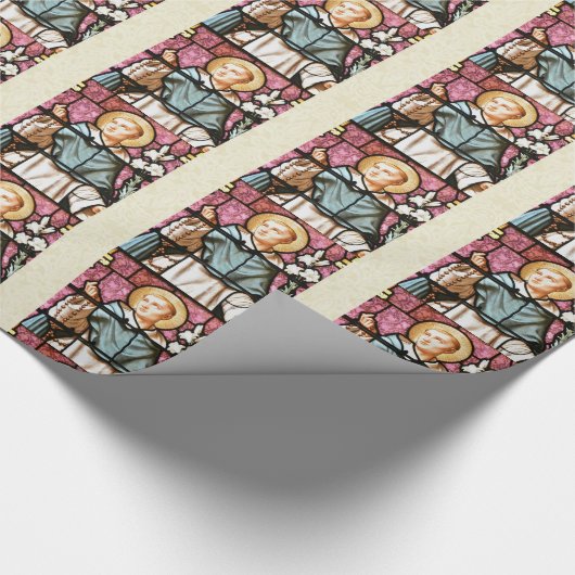 Glas in lood Church Window St. Dominic Rosary Cadeaupapier (Hoek)