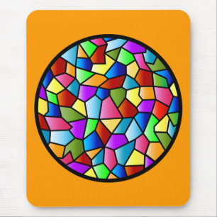 Glas in lood Circle Mousepad Muismat