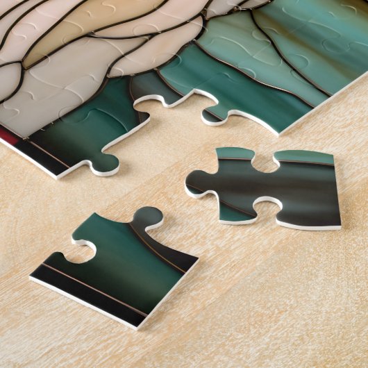 Glas in lood Collie Puzzel Legpuzzel (Zijkant)