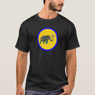 Glas in lood Colorful Mandala Paisley Elephant T-shirt