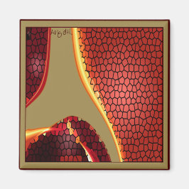 Glas in lood - Cranberry magnet