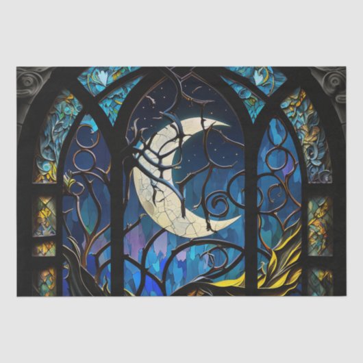 Glas in lood Crescent Moon Tissuepapier (Voorkant)