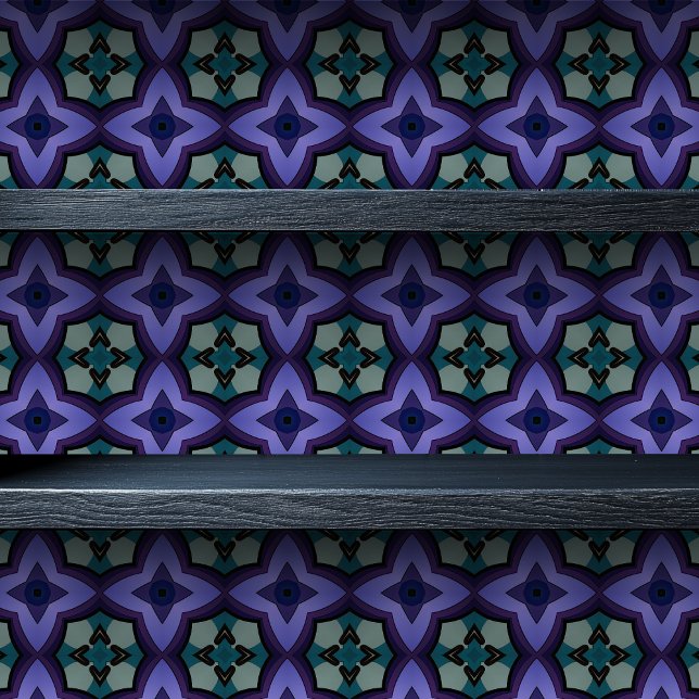 Glas in lood Cross kleine lettertjes Behang (Stained Glass Cross Small Print Wallpaper on a shelf)