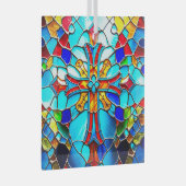 Glas in lood Cross Lightcatcher Glass Ornament (Voorkant Rechts)