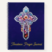 Glas in lood Cross Prayer Journal Notitieboek (Voorkant)