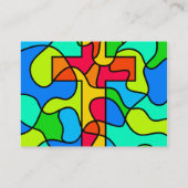 Glas in lood Cross Visitekaartje (Achterkant)