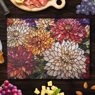 Glas-in-lood Dahlia Kunst Snijplank