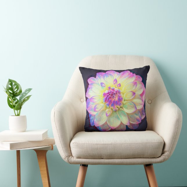 Glas-in-lood Dahlia Kussen (Stoel)