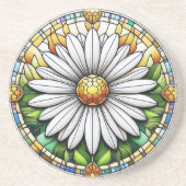 Glas in lood Daisy Zandsteen Onderzetter (Voorkant)
