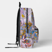 Glas in lood danser in vloeiende kleding bedrukte rugzak (Links)