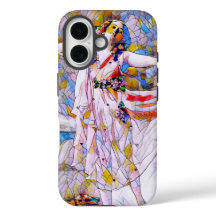 Glas in lood danser in vloeiende kleding