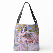 Glas in lood danser in vloeiende kleding