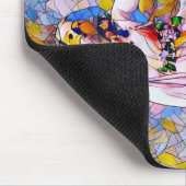 Glas in lood danser in vloeiende kleding muismat (Hoek)