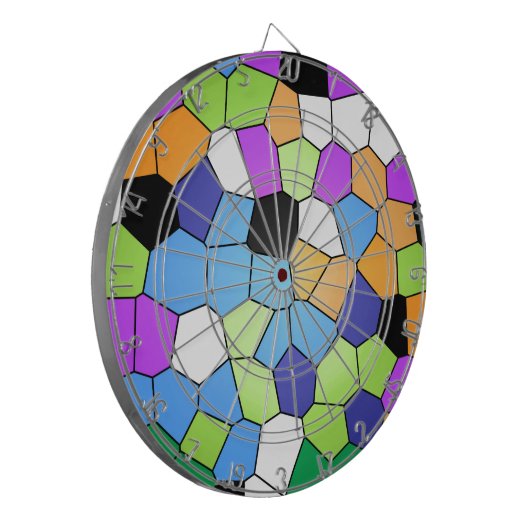 Glas in lood dartbord (Voorkant Links)