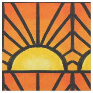 Glas in lood Deco Sunset Stof