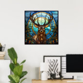 Glas in lood Deer Poster (Thuiskantoor)