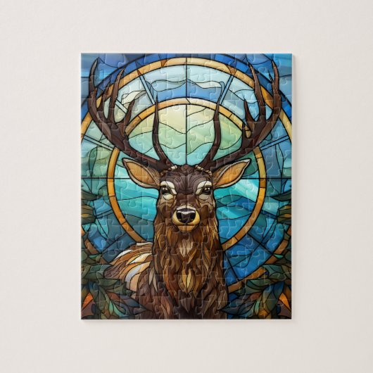 Glas in lood Deer Puzzel (Verticaal)