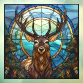Glas in lood Deer Window Cling Raamsticker (Vel 3)