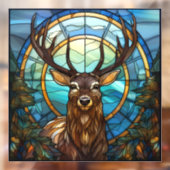 Glas in lood Deer Window Cling Raamsticker (Vel 2)