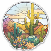 Glas in lood Desert Car Decal Sticker (Voorkant)